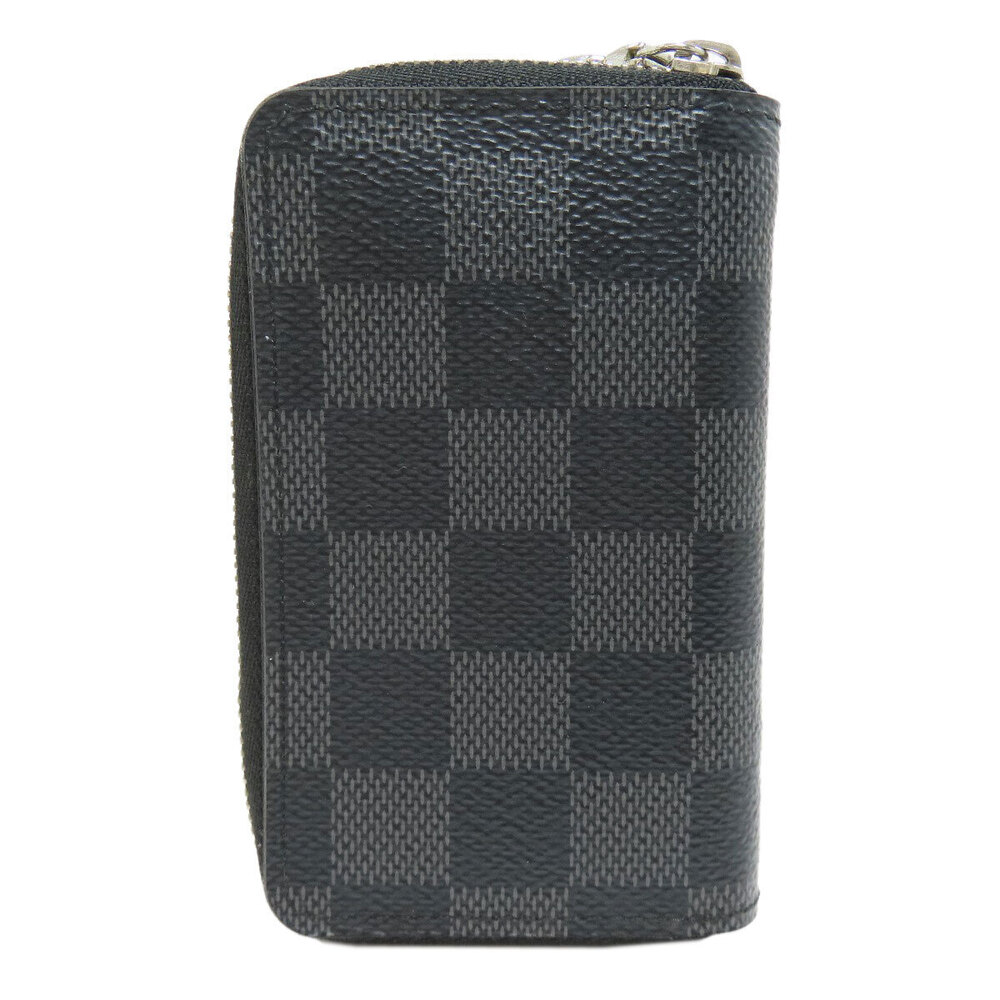 Louis Vuitton Zippy Wallet Coin Purse Damier Canvas Case Black Gray